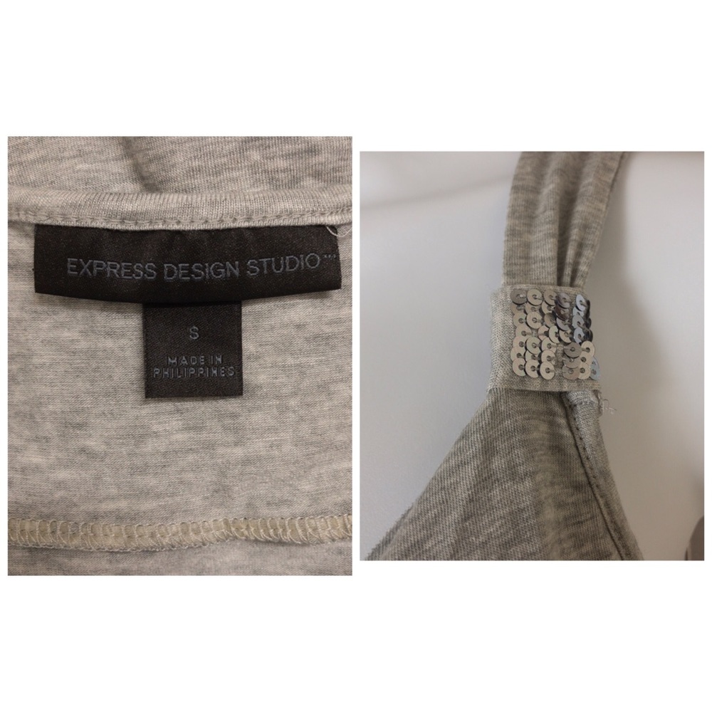 Express Design Studio Gray Twisted Front Tank Top - image 8